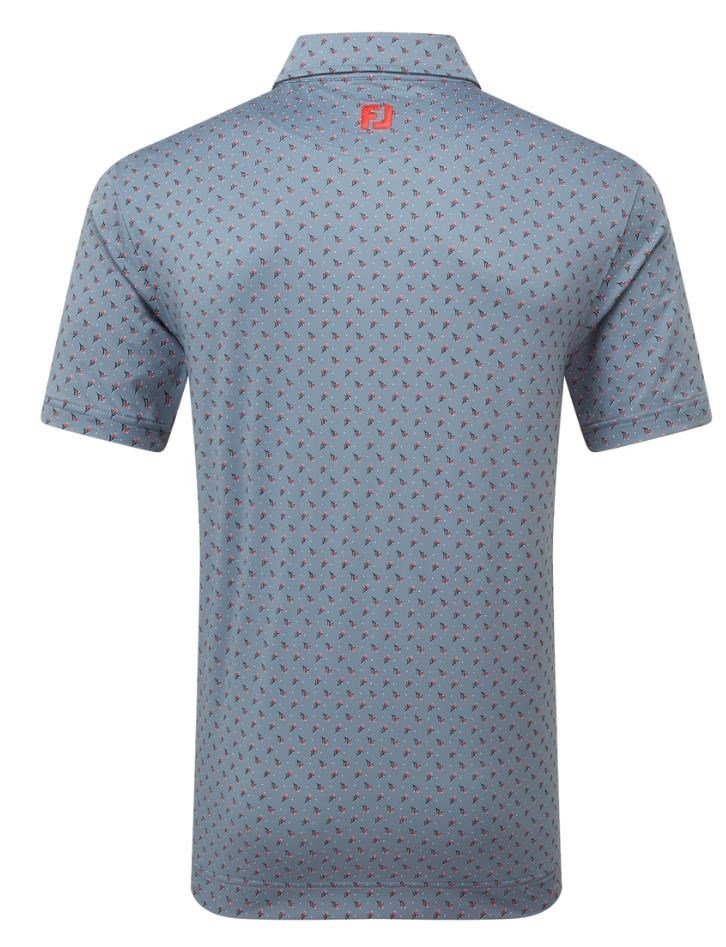 FootJoy Flower Bud Foulard Lisle heren polo, flint