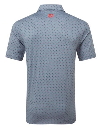 FootJoy Flower Bud Foulard Lisle heren polo, flint