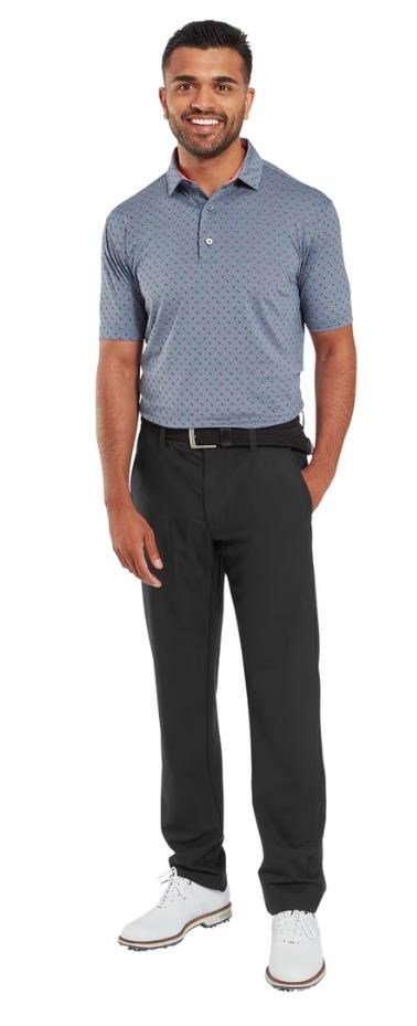 FootJoy Flower Bud Foulard Lisle heren polo, flint