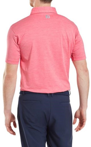 FootJoy Heather Lisle with Trim heren polo, pink lemonade heather