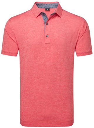 FootJoy Heather Lisle with Trim heren polo, hibiscus heather