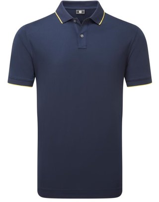 FootJoy Tipped Pique heren polo, navy/taxi