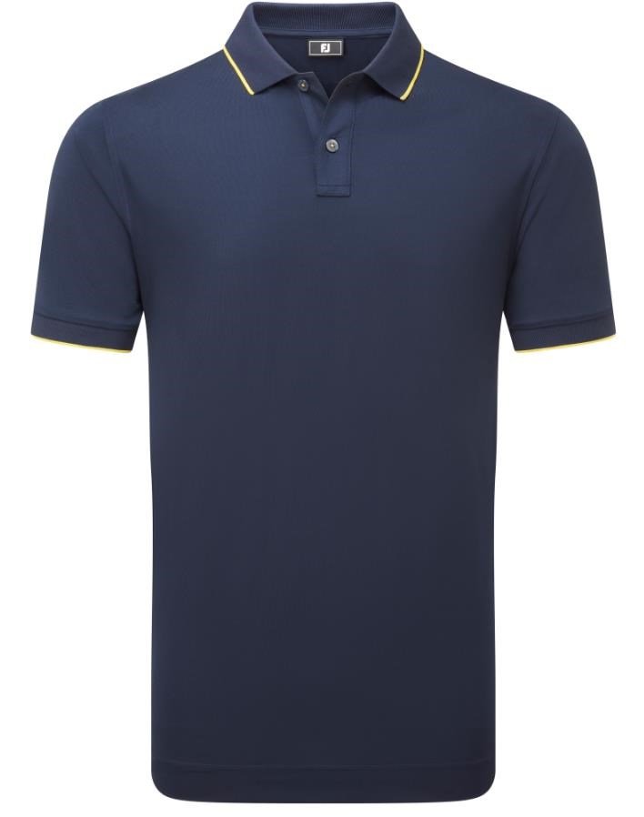 FootJoy Tipped Pique heren polo, navy/taxi