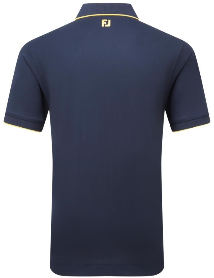 FootJoy Tipped Pique heren polo, navy/taxi