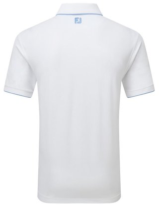 FootJoy Tipped Pique heren polo, white/blue jay