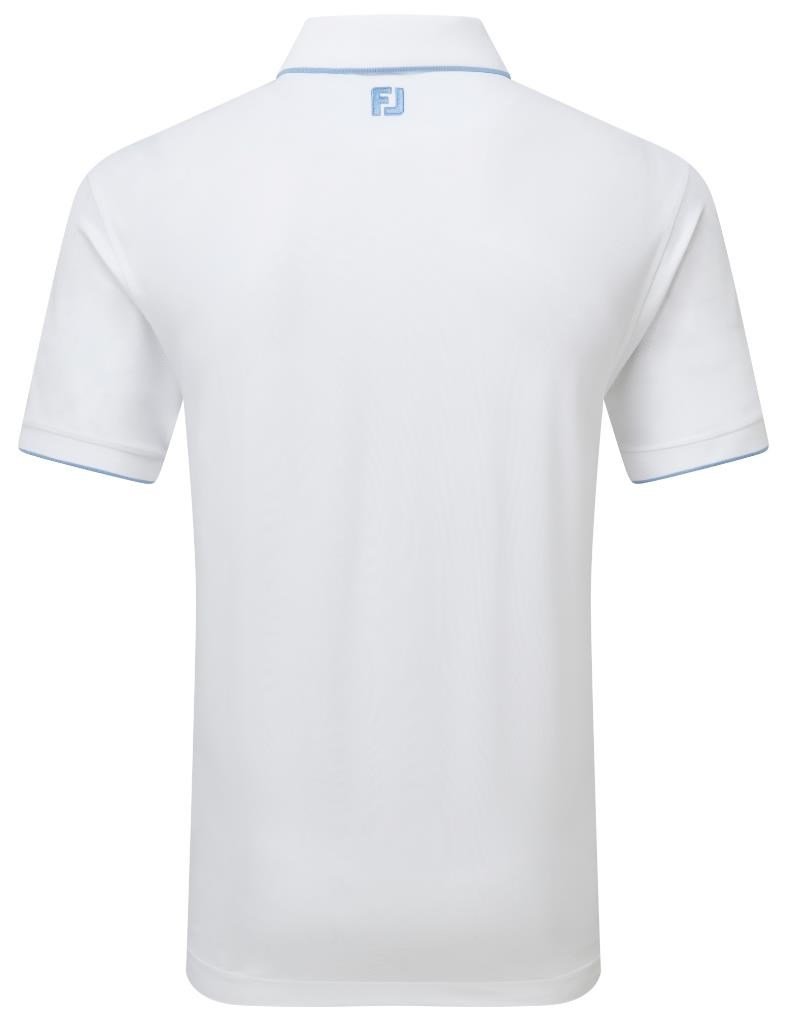 FootJoy Tipped Pique heren polo, white/blue jay
