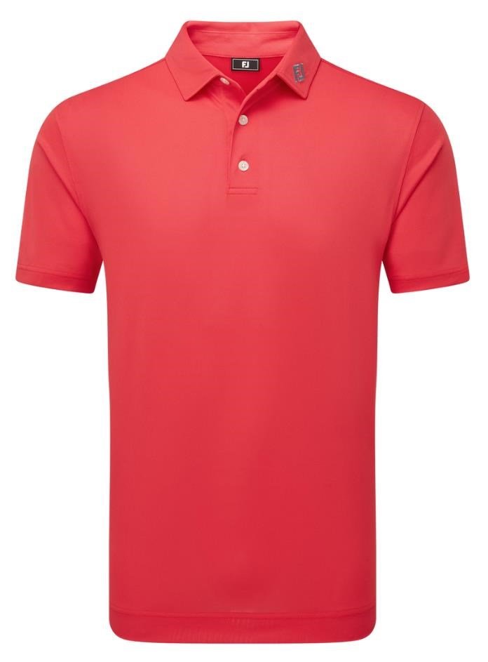 FootJoy Stretch Pique Solid heren polo, hibiscus