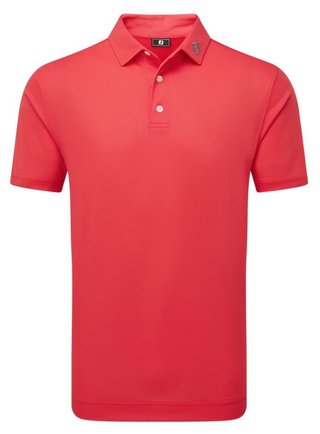 FootJoy Stretch Pique Solid heren polo, hibiscus