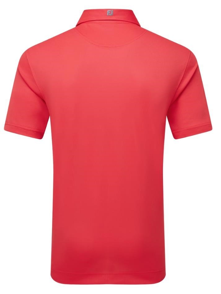 FootJoy Stretch Pique Solid heren polo, hibiscus