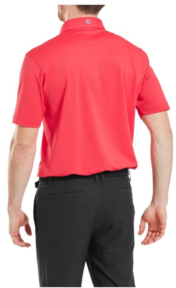 FootJoy Stretch Pique Solid heren polo, hibiscus