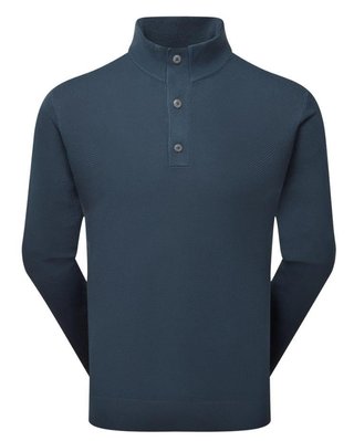FootJoy Drirelease Button Placket heren sweater, dark denim
