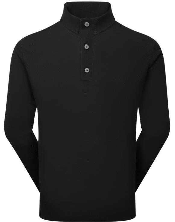 FootJoy Drirelease Button Placket heren sweater, zwart