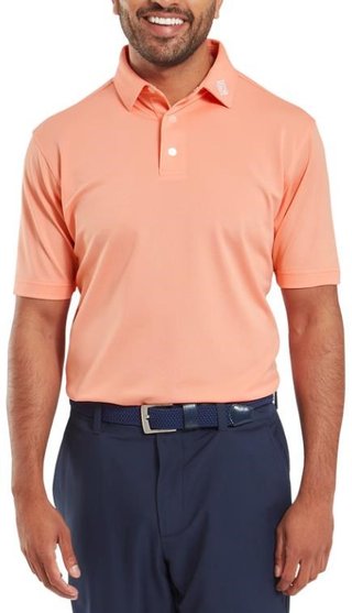 FootJoy Stretch Pique Solid heren polo, papaya