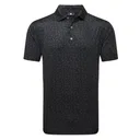 FootJoy Painted Floral Lisle heren polo, zwart