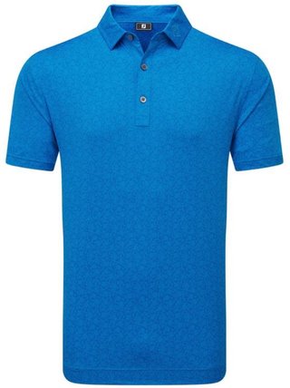 FootJoy Painted Floral Lisle heren polo, cobalt