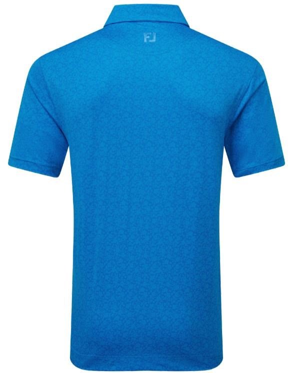 FootJoy Painted Floral Lisle heren polo, cobalt