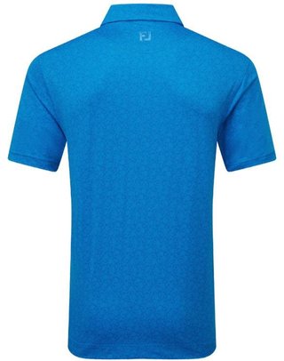 FootJoy Painted Floral Lisle heren polo, cobalt
