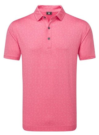 FootJoy Painted Floral Lisle heren polo, pink lemonade