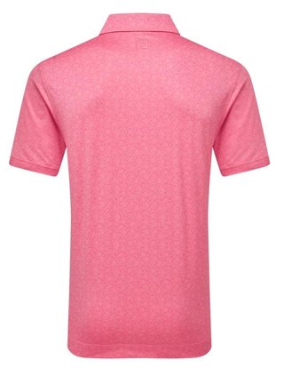 FootJoy Painted Floral Lisle heren polo, pink lemonade