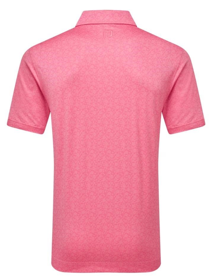 FootJoy Painted Floral Lisle heren polo, pink lemonade