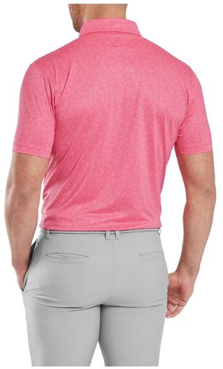 FootJoy Painted Floral Lisle heren polo, pink lemonade