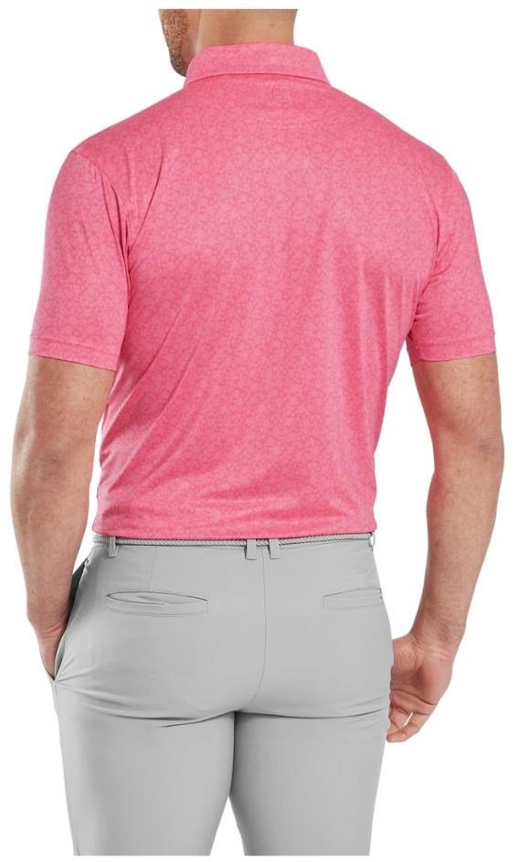 FootJoy Painted Floral Lisle heren polo, pink lemonade