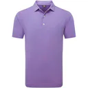 FootJoy Micro Feeder Stripe Lisle heren polo, marine/pink