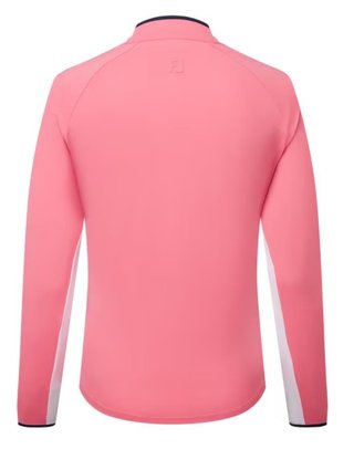 FootJoy 1/4-Zip LS Sun Protection dames shirt, pink lemonade