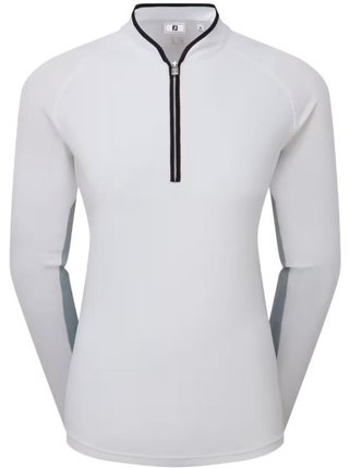 FootJoy 1/4-Zip LS Sun Protection dames shirt, wit