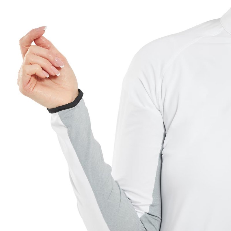 FootJoy 1/4-Zip LS Sun Protection dames shirt, wit