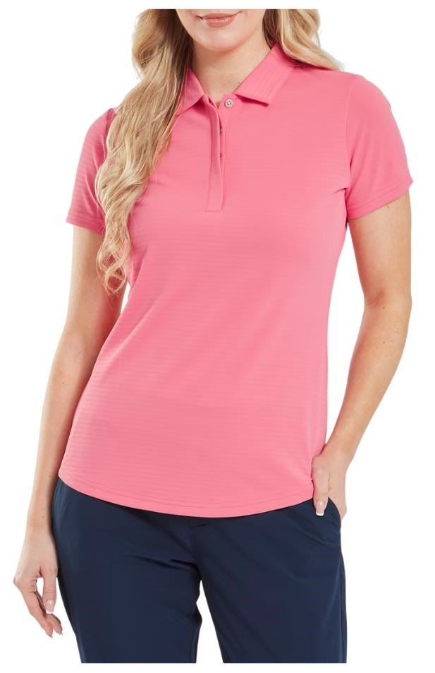 FootJoy Jacquard SS dames polo, pink lemonade