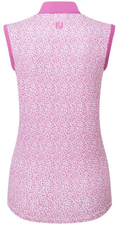 FootJoy Animal Print Sleeveless dames polo, berry