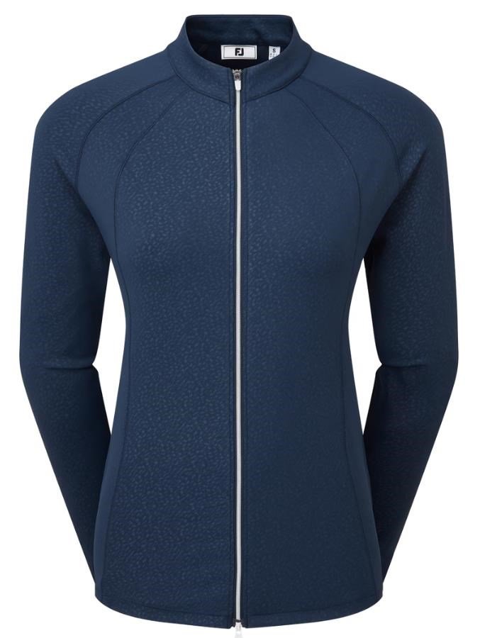 FootJoy Embossed Full-Zip Midlayer dames sweatshirt, navy