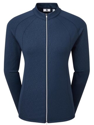 FootJoy Embossed Full-Zip Midlayer dames sweatshirt, navy
