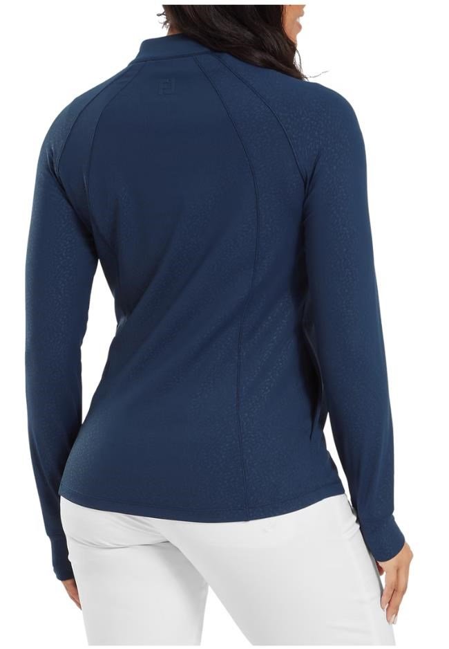 FootJoy Embossed Full-Zip Midlayer dames sweatshirt, navy