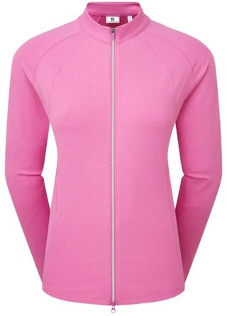 FootJoy Embossed Full-Zip Midlayer dames sweatshirt, berry