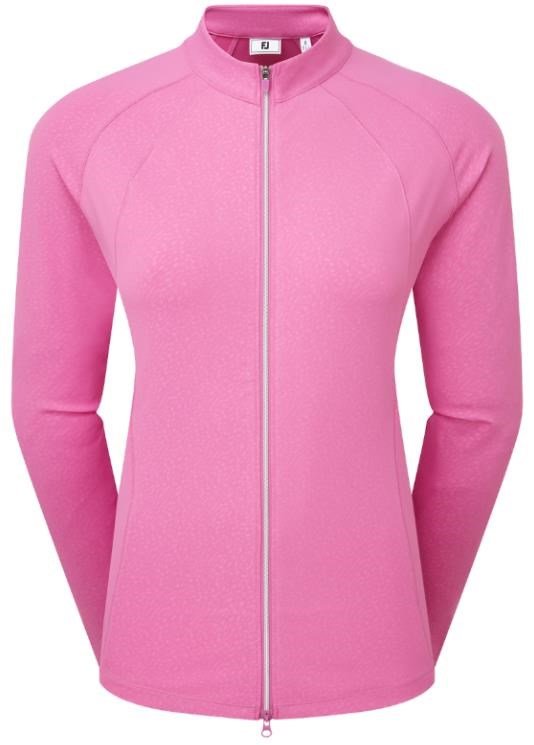 FootJoy Embossed Full-Zip Midlayer dames sweatshirt, berry