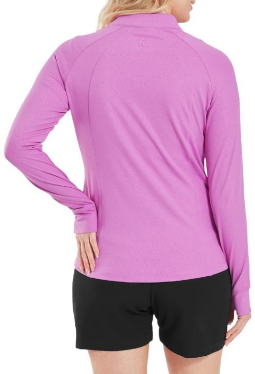 FootJoy Embossed Full-Zip Midlayer dames sweatshirt, berry