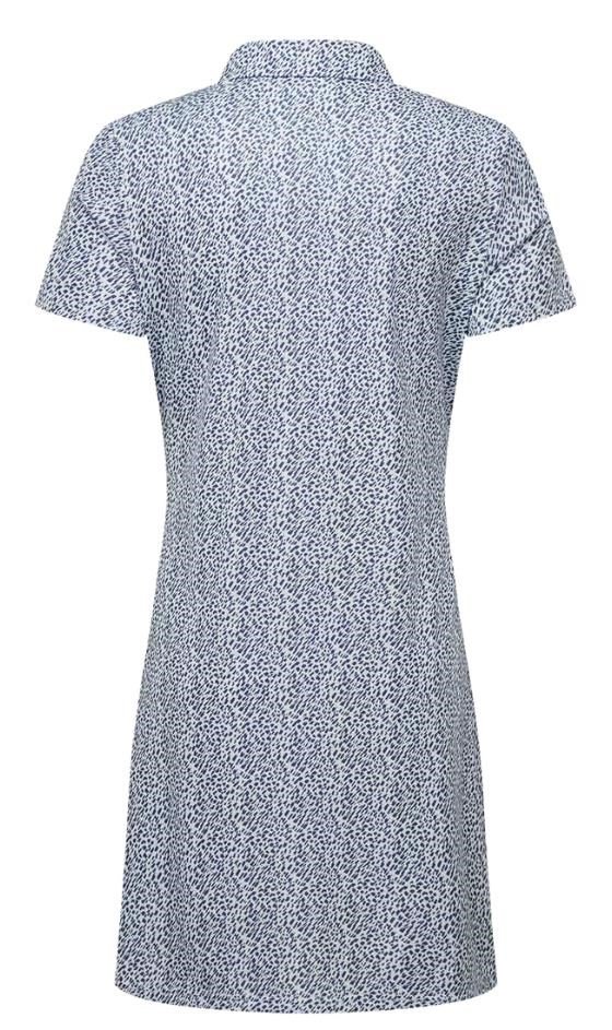 FootJoy Animal Print dames jurk, wit/skyway/navy