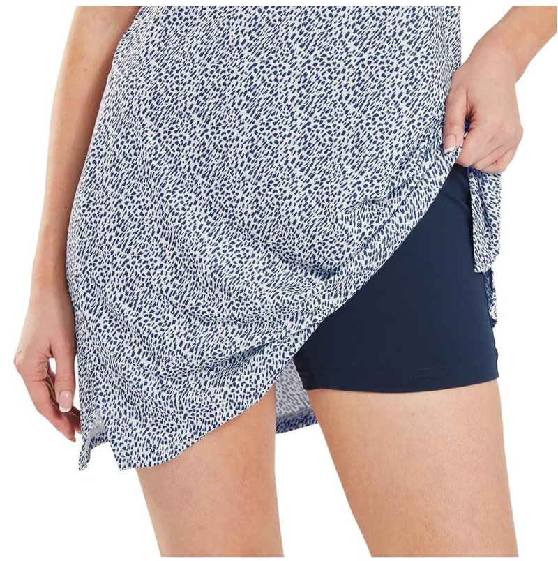 FootJoy Animal Print dames jurk, wit/skyway/navy