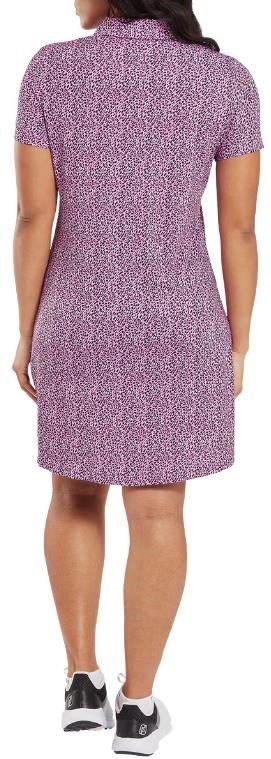 FootJoy Animal Print dames jurk, wit/berry/zwart