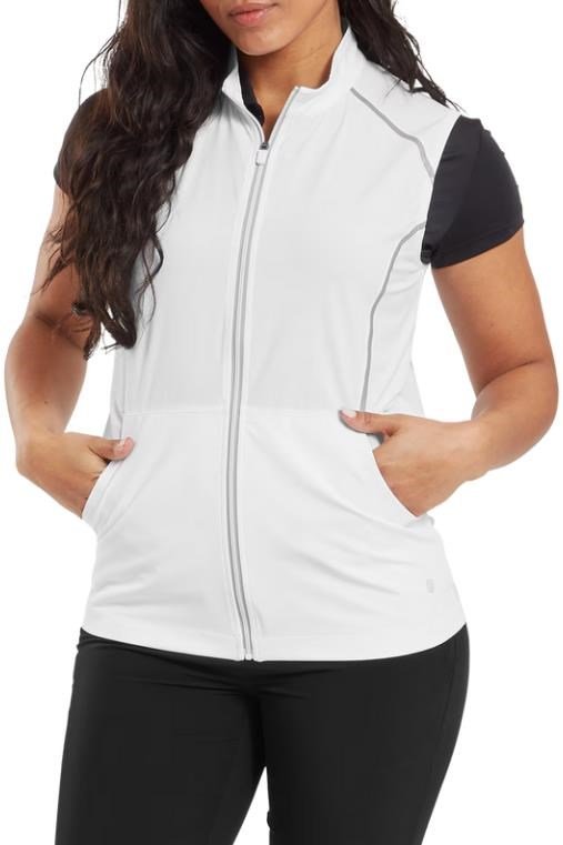FootJoy TempoSeries Full-Zip dames vest, wit/zilver