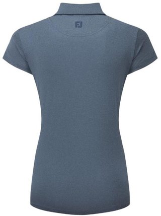 FootJoy Cap Sleeve Lisle dames polo, heather navy