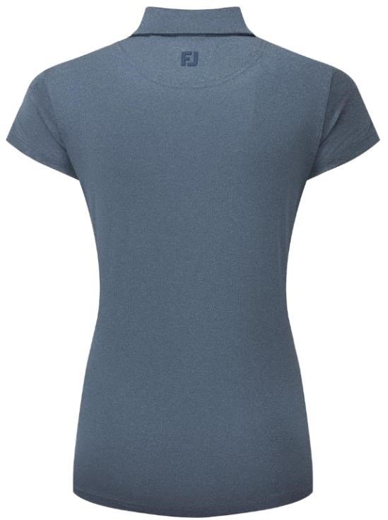 FootJoy Cap Sleeve Lisle dames polo, heather navy