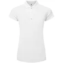 FootJoy Cap Sleeve Lisle dames polo, wit