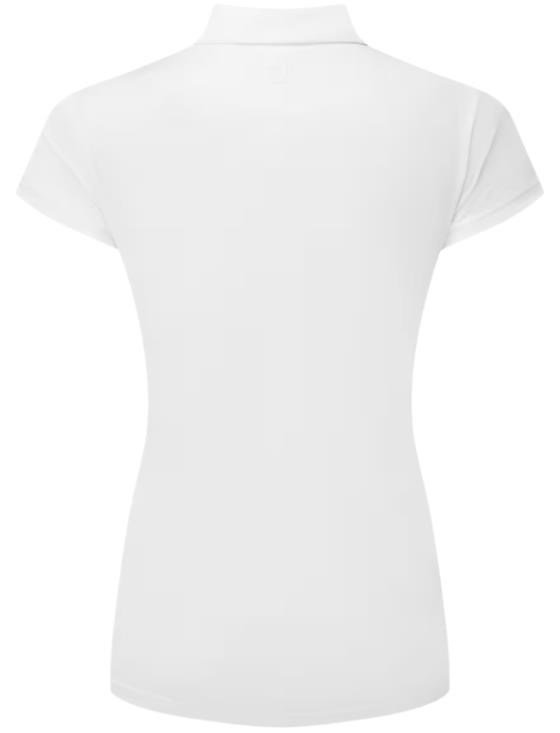 FootJoy Cap Sleeve Lisle dames polo, wit