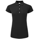 FootJoy Cap Sleeve Lisle dames polo, zwart