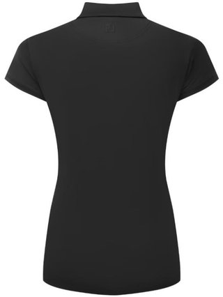 FootJoy Cap Sleeve Lisle dames polo, zwart