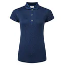 FootJoy Painted Floral Cap Sleeve Lisle dames polo, navy