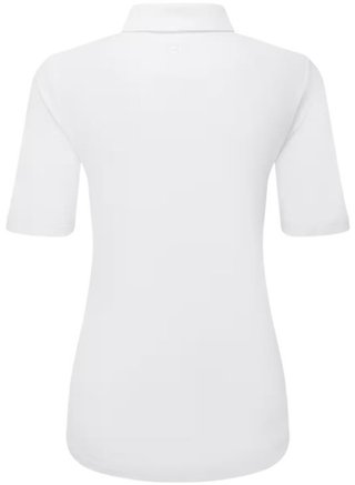 FootJoy Half Sleeve Ruched Lisle dames polo, wit